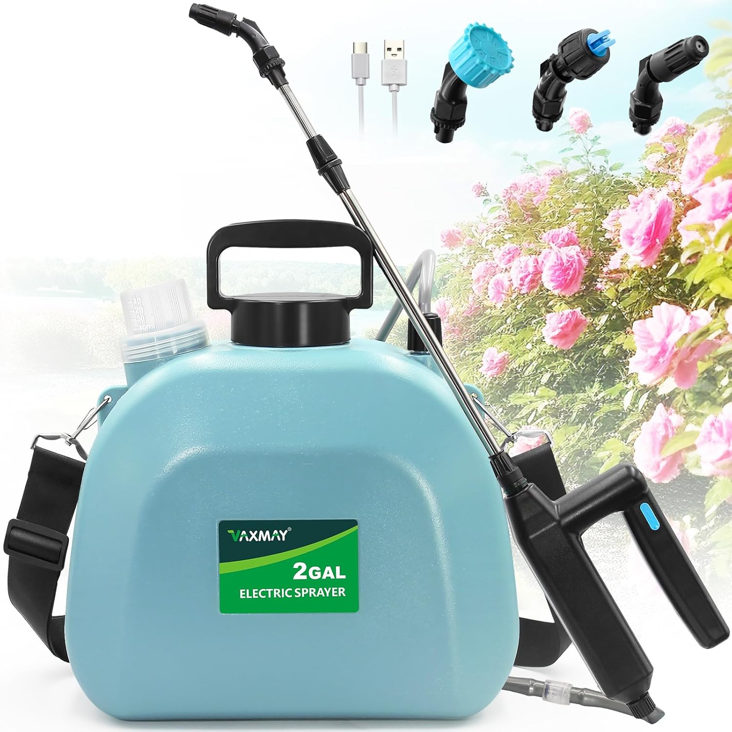 VAXMAY Battery Powered Sprayer 2 Gallon