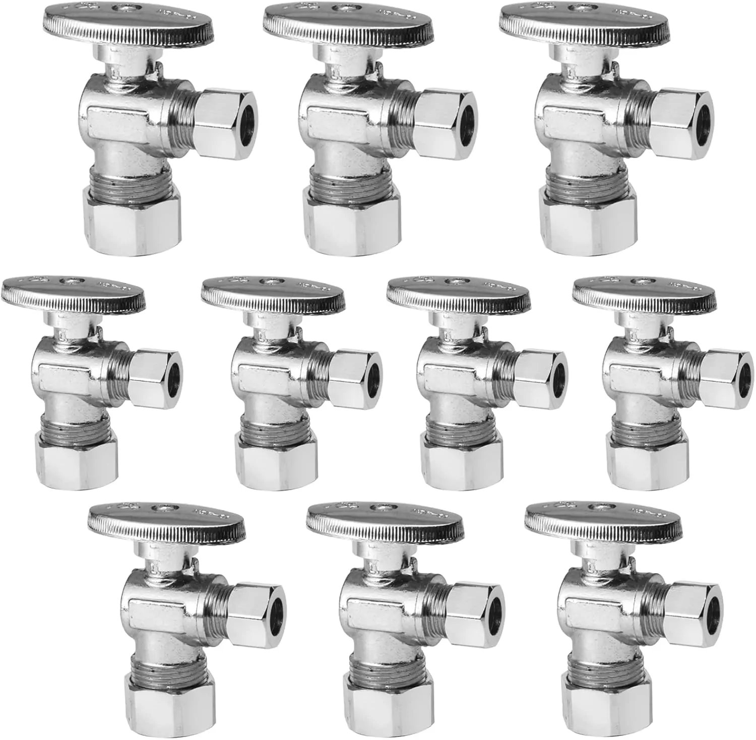 10 Pack Angle Compression Outlet Shut-off Valve