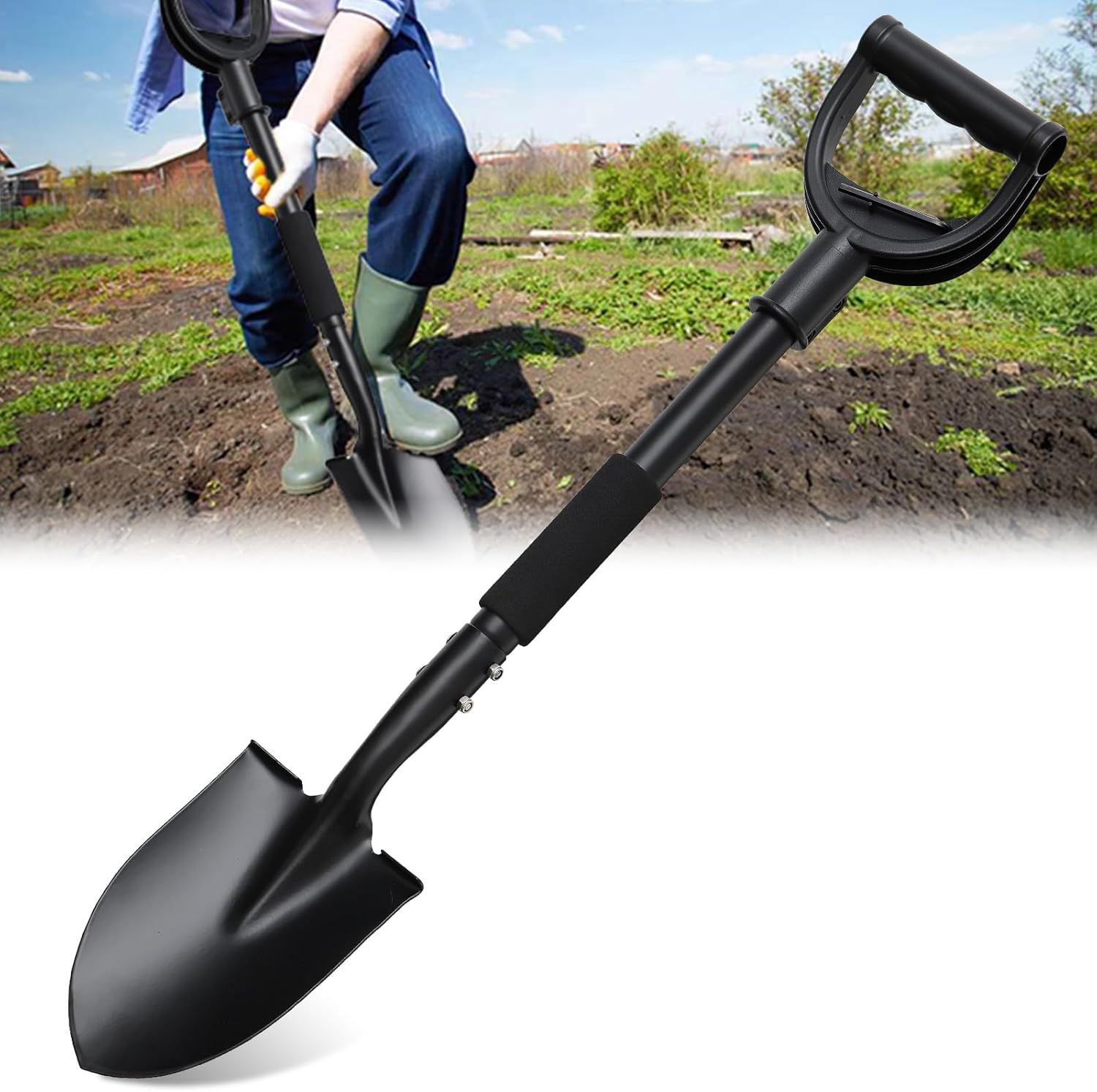 DIOVPLX Heavy Duty Portable Mini Spade Shovel