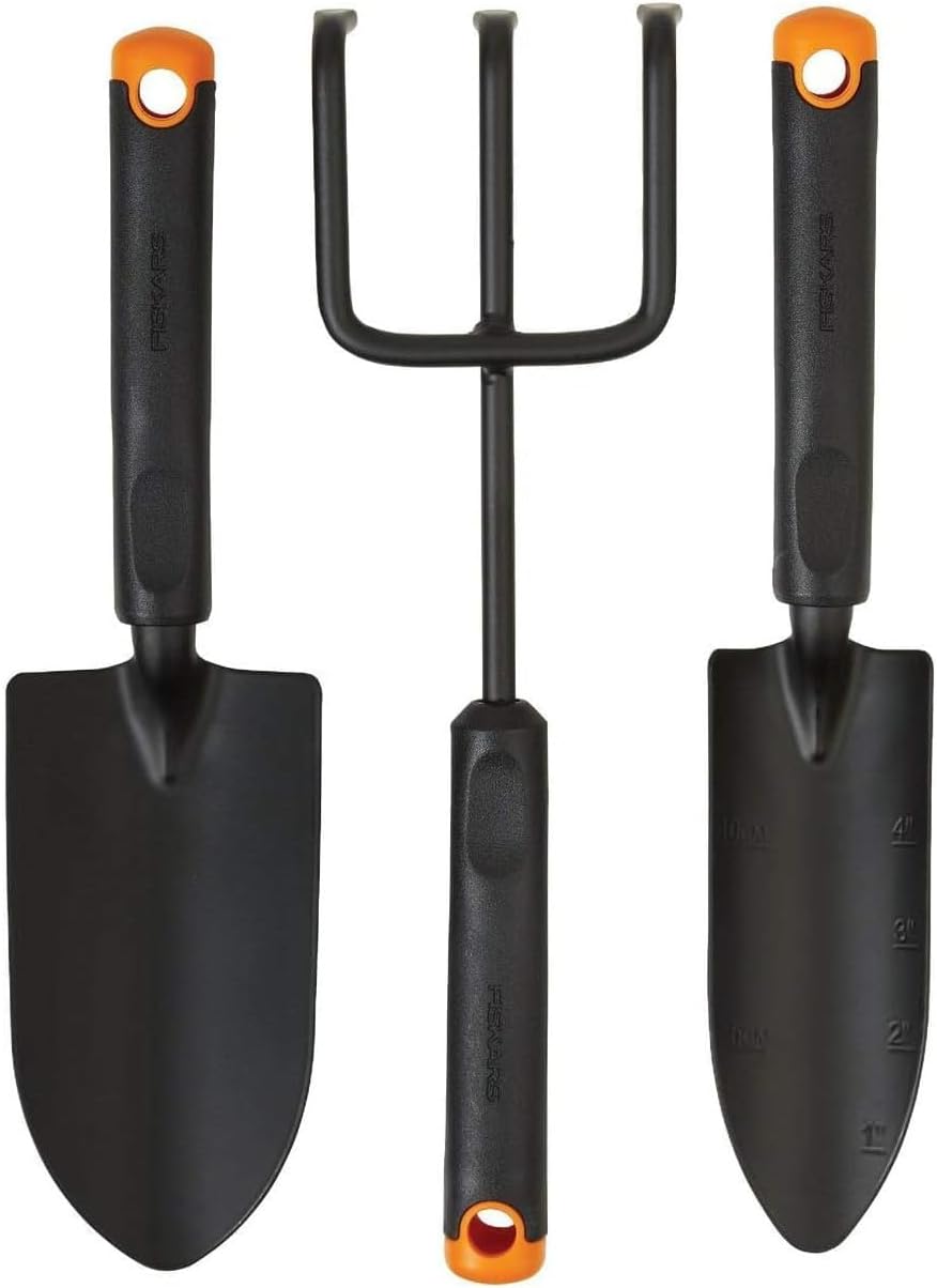 Fiskars 3-Piece Garden Transplanter Trowel