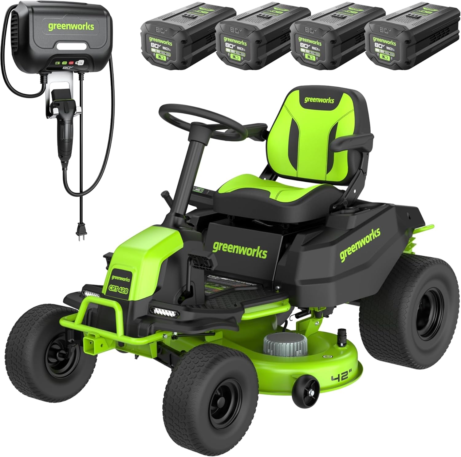 Greenworks 80V 42' Riding Lawn Mower