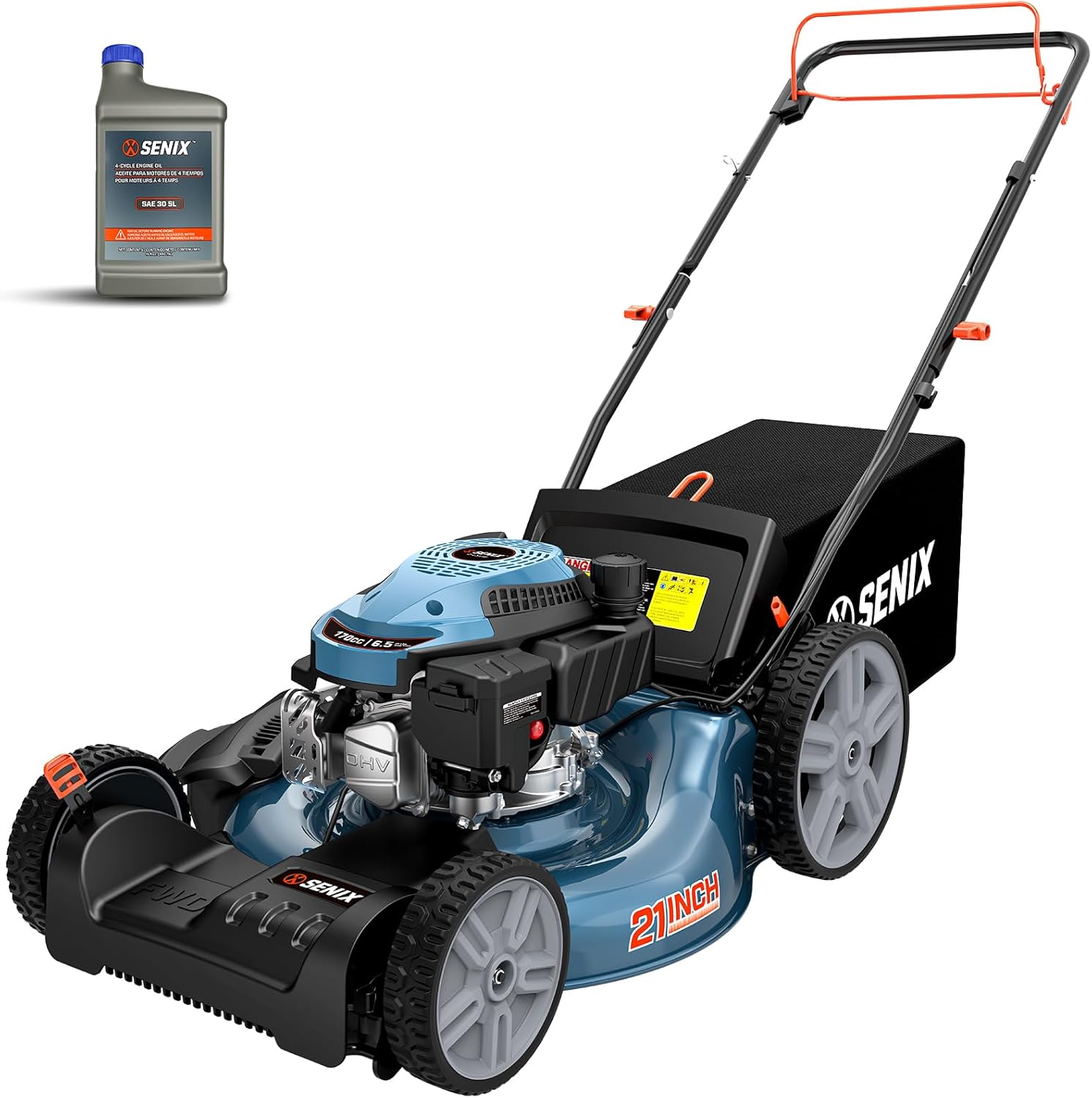 SENIX 21'' Self-Propelled Gas Lawn Mower