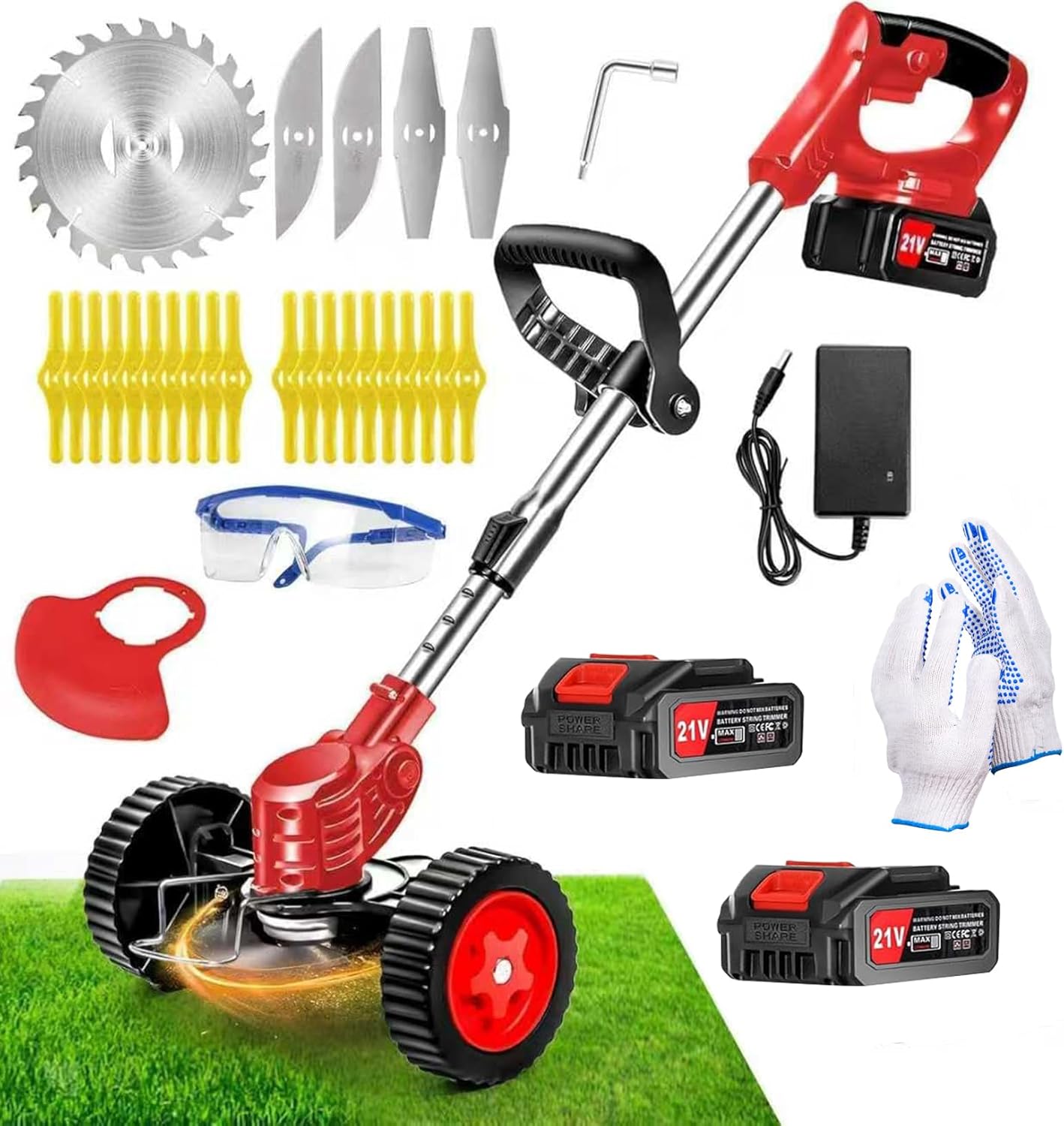 Xbzzgmg 3 in 1 Stringless Lightweight Garden Mower