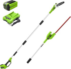Greenworks 40V 8-inch Cordless Pole Hedge Trimmer