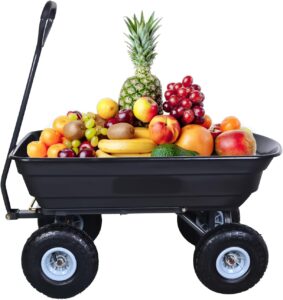 AAIN 600 lb Poly Garden Dump Cart