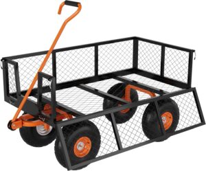 GarveeLife Heavy Duty Steel Garden Cart