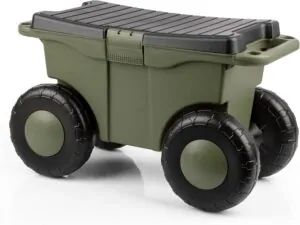 Pure Garden Rolling Garden Cart with Seat
