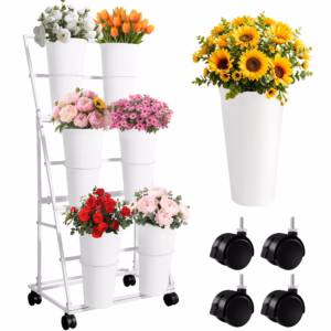 TKYHRMAS Flower Display Indoor and Outdoor Garden Cart