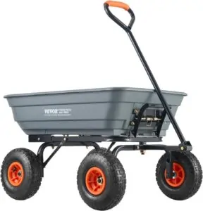 VEVOR 4 Wheeled Poly Garden Dump Cart
