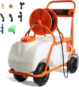 VEVOR Battery Powered 15 Gallon Garden Weed Sprayer Cart