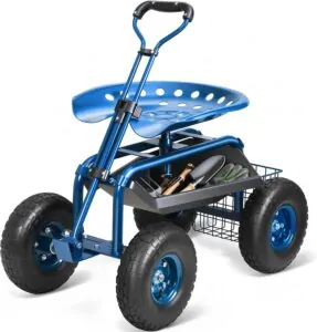 VEVOR Garden Cart Rolling Stool Cart